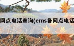 ems网点电话查询(ems各网点电话查询)