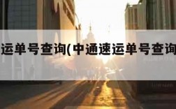 中通速运单号查询(中通速运单号查询系统官网)