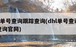 dhl单号查询跟踪查询(dhl单号查询跟踪查询官网)