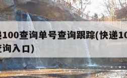 快递100查询单号查询跟踪(快递100单号查询入口)