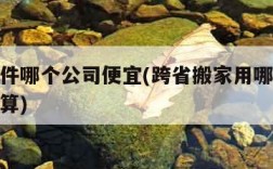 物流大件哪个公司便宜(跨省搬家用哪个物流比较划算)