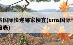 个人寄国际快递哪家便宜(ems国际快递费用价格表)