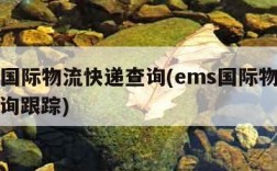 ems国际物流快递查询(ems国际物流快递查询跟踪)