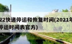 2022快递停运和恢复时间(2021年快递停运时间表官方)