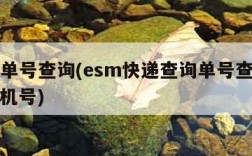 esm单号查询(esm快递查询单号查询追踪手机号)