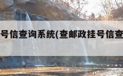 邮政挂号信查询系统(查邮政挂号信查询系统)