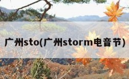 广州sto(广州storm电音节)