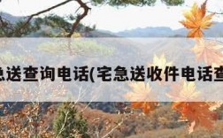 宅急送查询电话(宅急送收件电话查询)