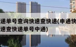 申通快递单号查询快速查快递(申通快递单号查询快速查快递单号中通)