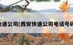 西安快递公司(西安快递公司电话号码查询)