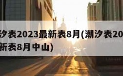 潮汐表2023最新表8月(潮汐表2023最新表8月中山)