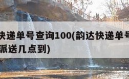 韵达快递单号查询100(韵达快递单号查询10点派送几点到)