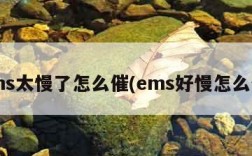 ems太慢了怎么催(ems好慢怎么催)