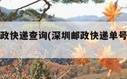 深圳邮政快递查询(深圳邮政快递单号查询电话)