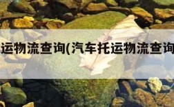 汽车托运物流查询(汽车托运物流查询上海到北京)