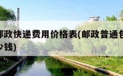 中国邮政快递费用价格表(邮政普通包裹20斤多少钱)