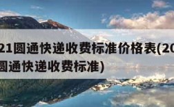 2021圆通快递收费标准价格表(2021年圆通快递收费标准)