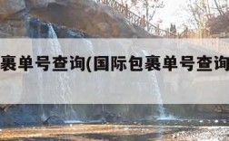 国际包裹单号查询(国际包裹单号查询物流信息)