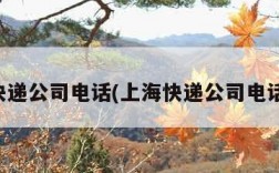 上海快递公司电话(上海快递公司电话大全)