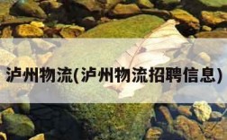 泸州物流(泸州物流招聘信息)