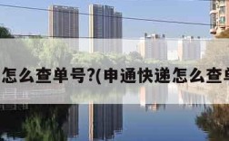 快递怎么查单号?(申通快递怎么查单号)