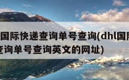 dhl国际快递查询单号查询(dhl国际快递查询单号查询英文的网址)