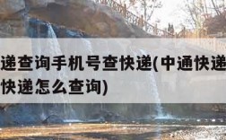 中通快递查询手机号查快递(中通快递查询手机号查快递怎么查询)