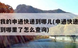 查一下我的申通快递到哪儿(申通快递查询我的快递到哪里了怎么查询)