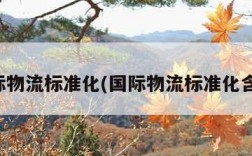 国际物流标准化(国际物流标准化含义)