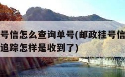 邮政挂号信怎么查询单号(邮政挂号信查询单号查询追踪怎样是收到了)