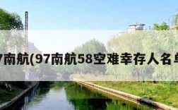 97南航(97南航58空难幸存人名单)