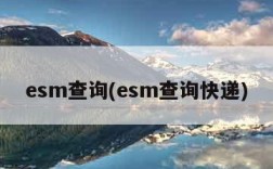 esm查询(esm查询快递)