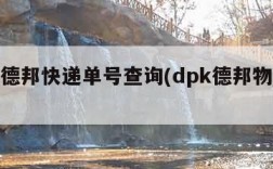 dpk德邦快递单号查询(dpk德邦物流查询)