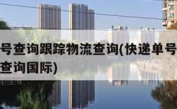 快递单号查询跟踪物流查询(快递单号查询跟踪物流查询国际)